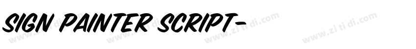 Sign Painter Script字体转换